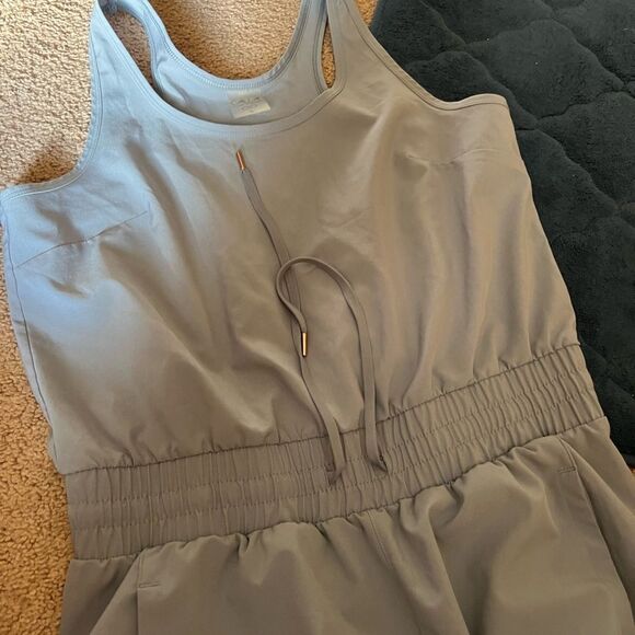 CALIA by Carrie Underwood Gray Pearl Sleeveless Cargo Pocket Jumpsuit S - Picture 7 of 9